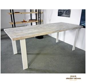 Industriální stůl Model C1 - bělený