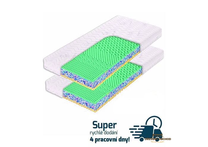 Matrace Marina Bamboo 90x200x18 cm 1+1 zdarma + 2 ks polštář Lenošek