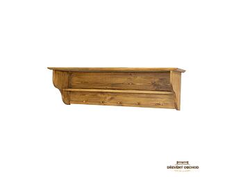 Rustikální police PK700 - tmavý vosk