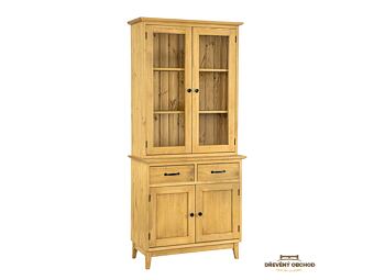 Rustikální vitrína z borovice KW721