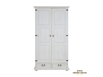 Rustikální skříň SF701 - vosk bílá patina