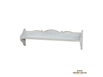 Rustikální police PK701 - vosk starožitná bílá