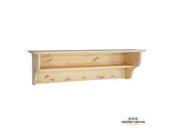 Rustikální police PK700 - bezbarvý vosk